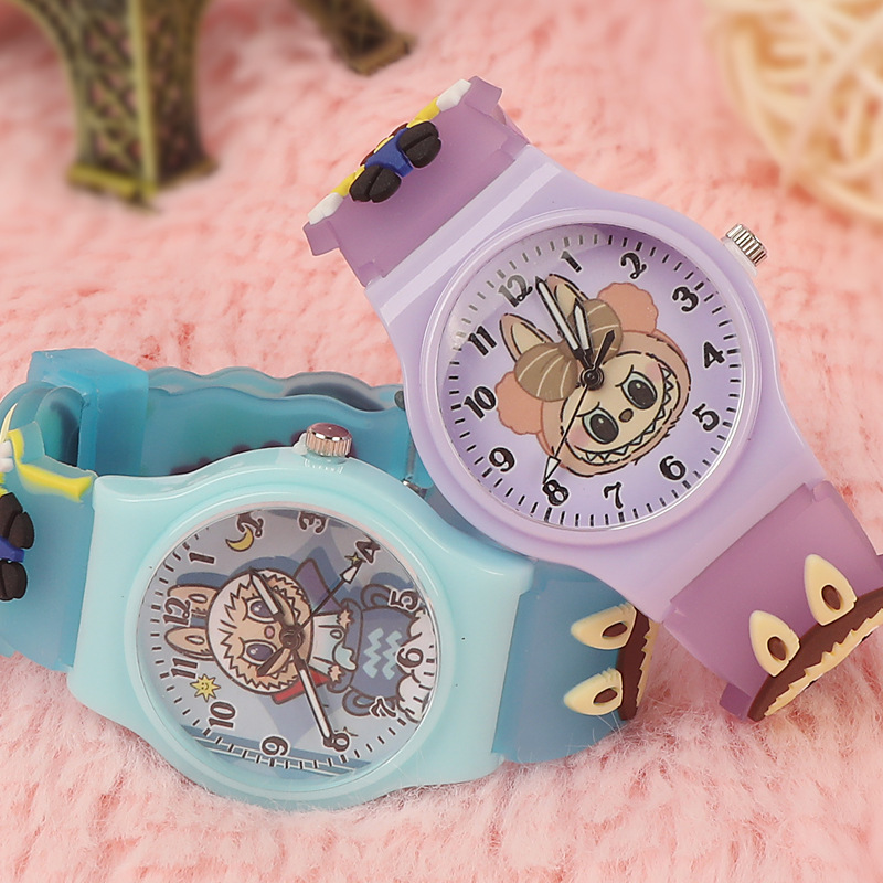 New Labubu Cartoon Children's Watch Primary School Student Pointer Watch Birthday Gift Boy Girl Quartz Watch