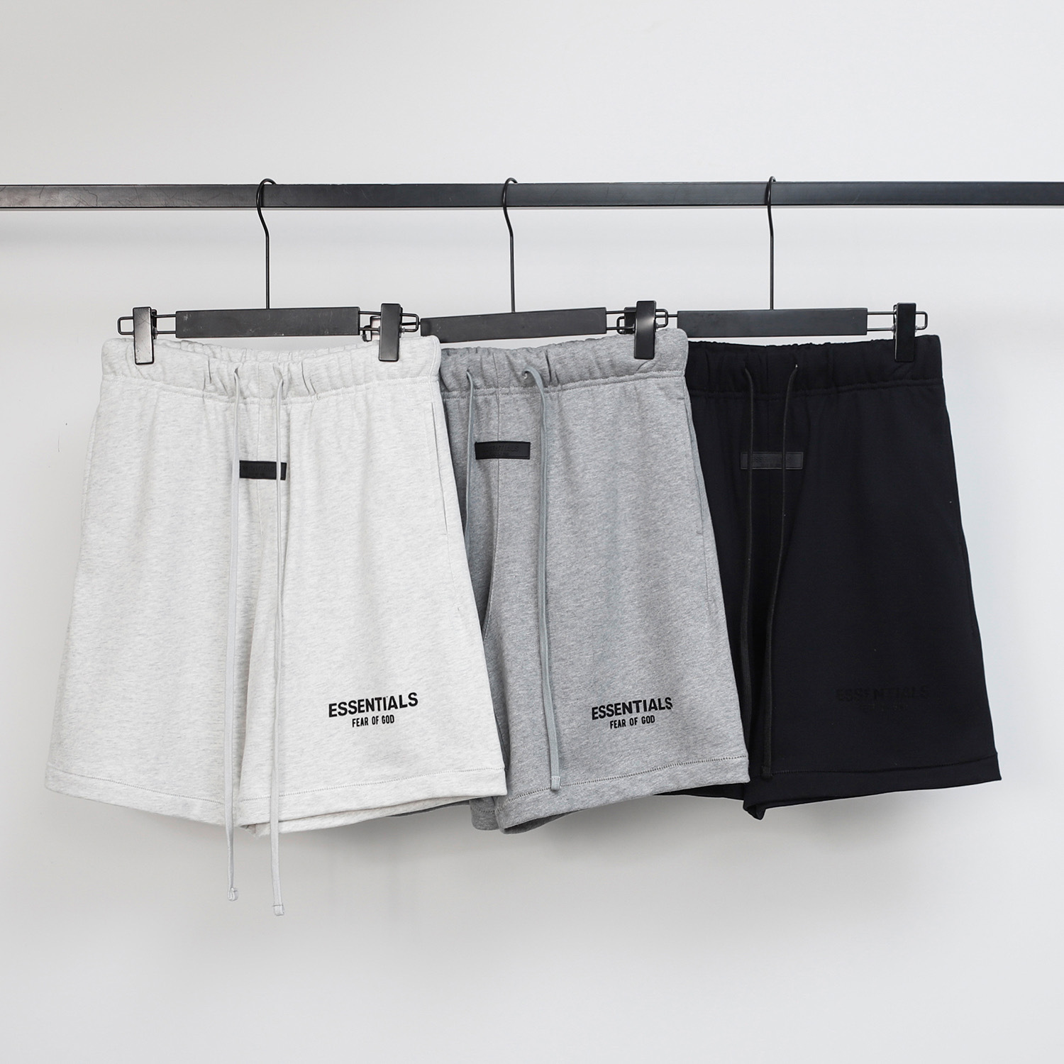 New Season 7 Fog Cross-Border Essentials American Trendy Brand Flocked Letter Sweatshirt Suit Short-Sleeved Suit