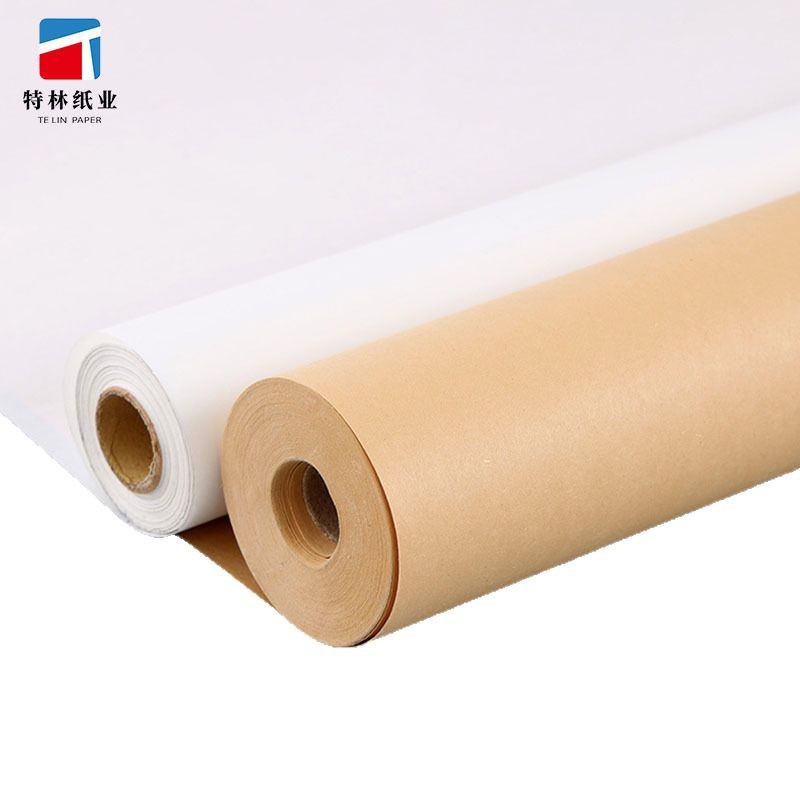 Single and double light kraft paper 30g 50g food grade oil-proof anti-fouling packaging paper pad moisture-proof paper white kraft