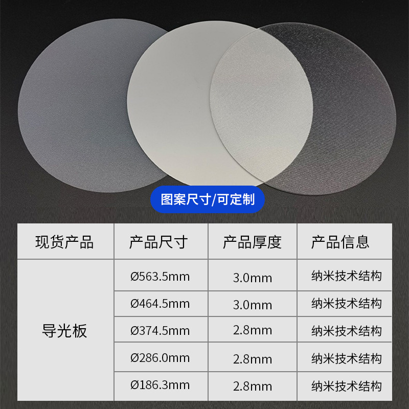 Acrylic Light Guide Plate Three-Piece Set Double-Sided Frosted White Diffuser Light Box Ceiling Ceiling Light Light Guide Plate
