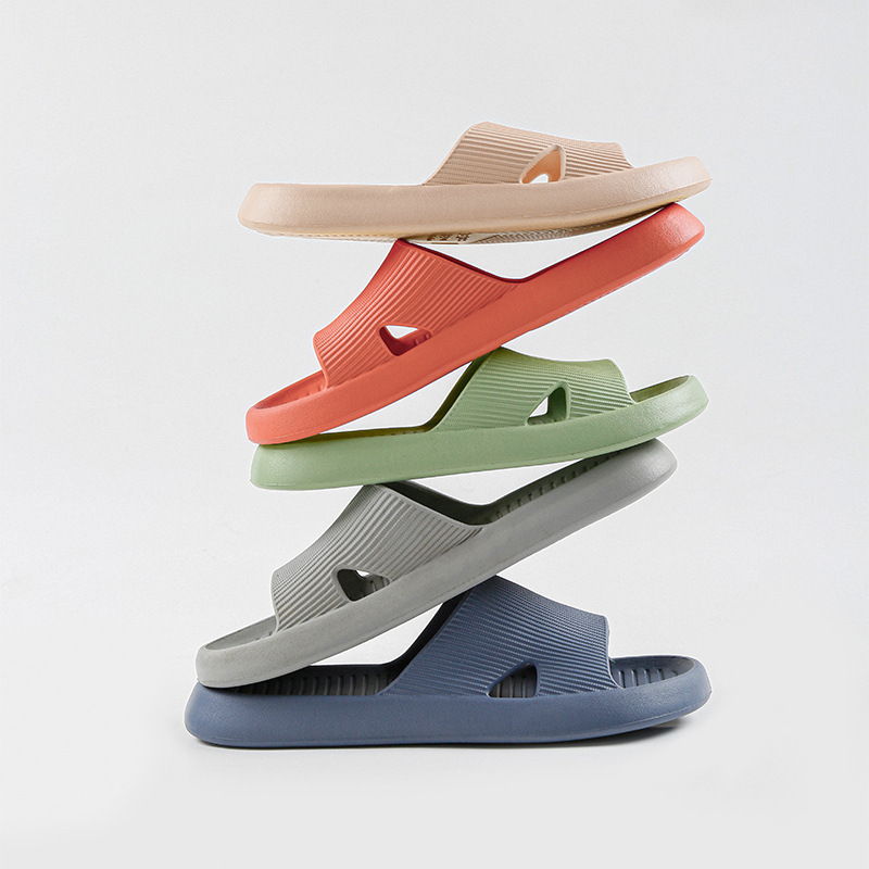 Cosette Edge Spring and Summer Simple Taste-Free EVA Waterproof Non-Slip Bathroom Slippers for Couple Bathing Slippers for Men and Women