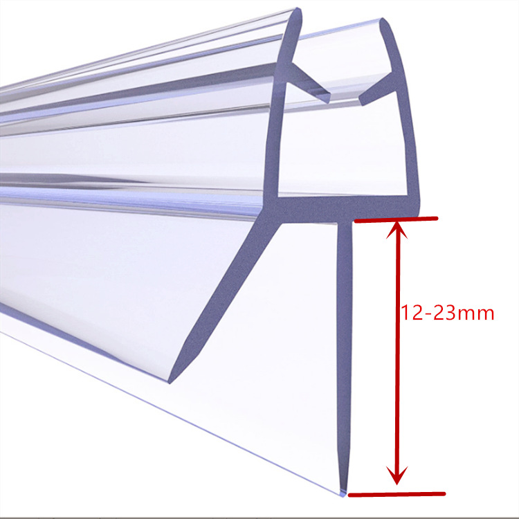 Cross-border Amazon explosive gold sublimation bathroom clip glass door double soft edge water barrier under the door waterproof sealing strip