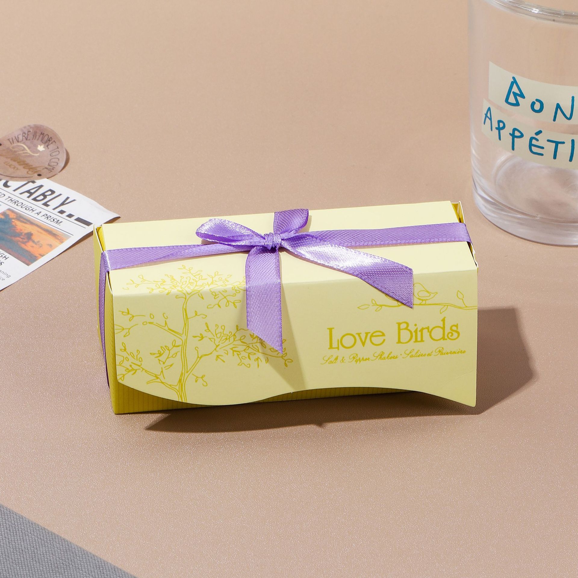 Gift Box Ceramic Bird Seasoning Bottle Wedding Return Gift Creative Gift Seasoning Jar Set Groomsmen Companion Gift