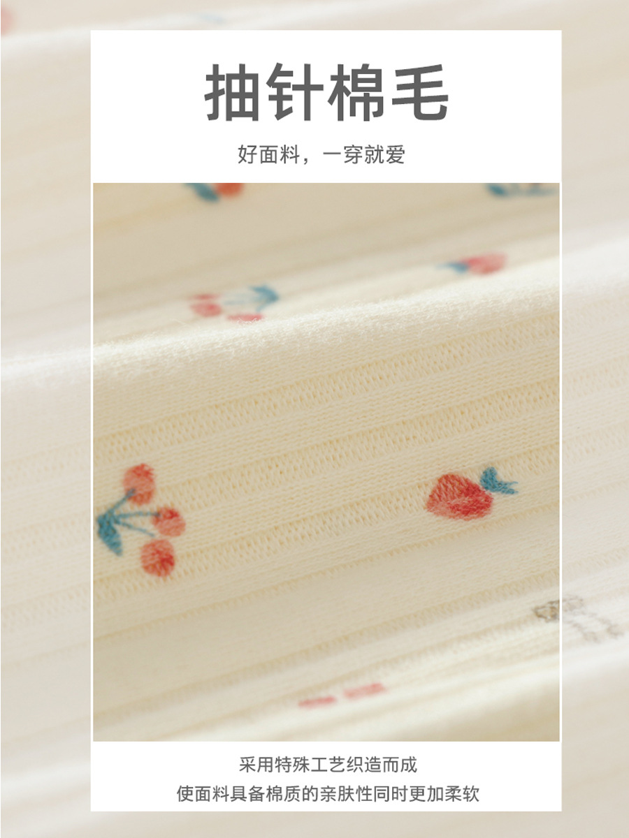 Children's Dress, Girl's Autumn Long-Sleeved Cotton Nightgown, Girl's Lace Home Clothes, Girl's Pajamas, Family Style