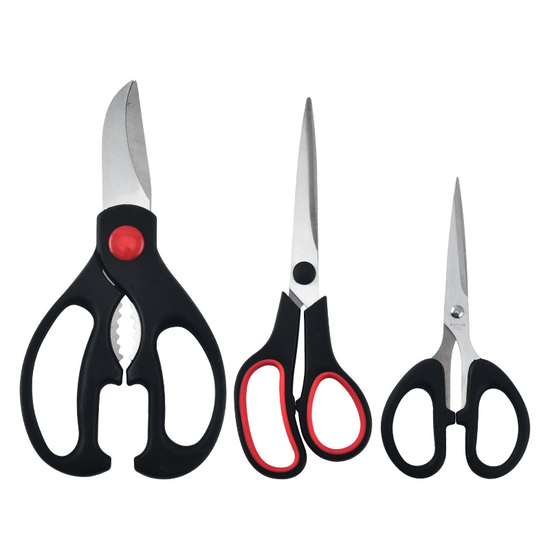 Factory wholesale kitchen scissors three-piece set kitchen combination strong wholesale chicken bone scissors small scissors