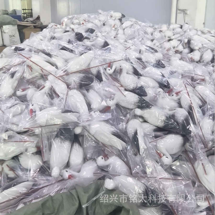 Cross-Border Pe Artificial White Crane Outdoor Courtyard Pool Landscaping Wedding Decoration Hunting Bait Plastic Ornaments