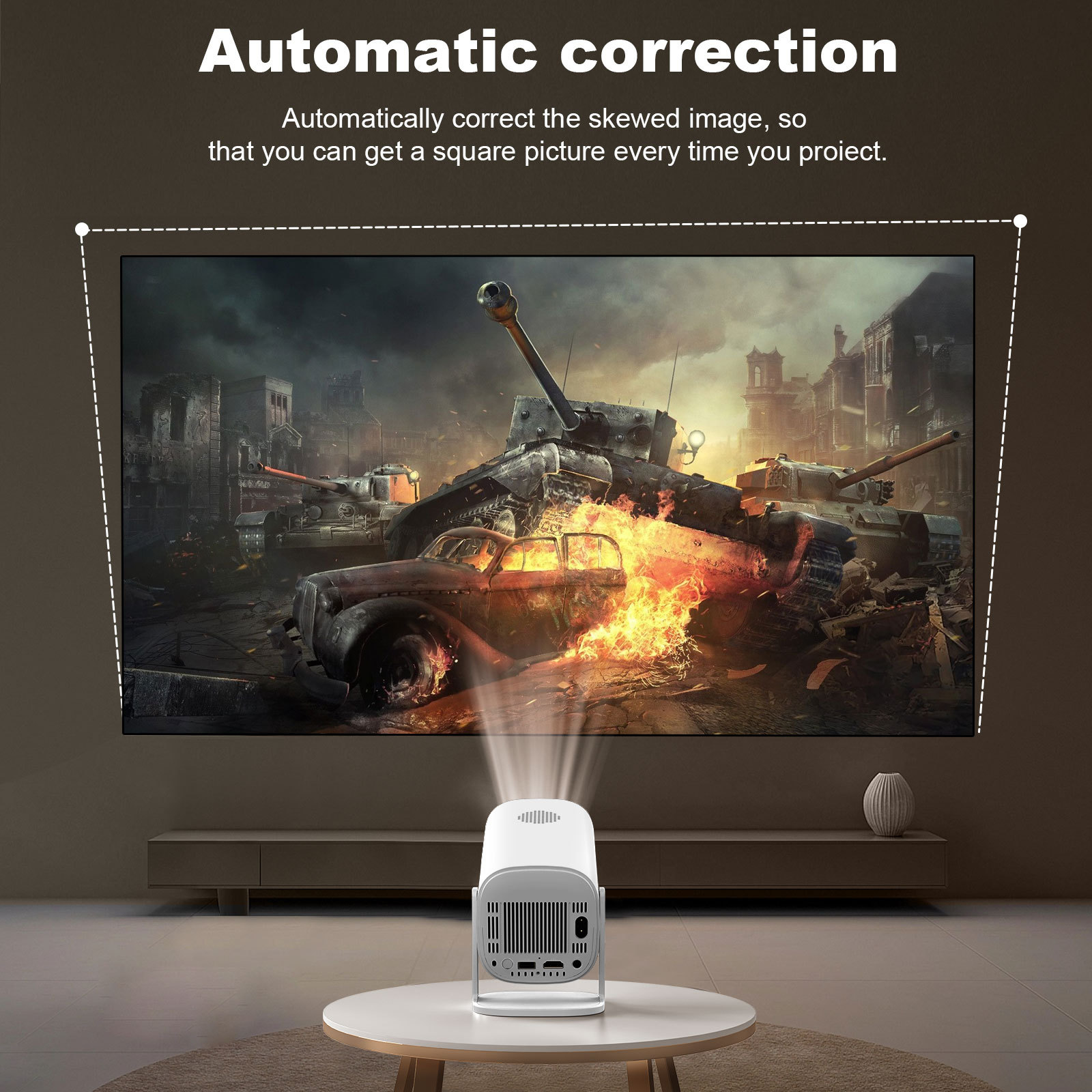 Cross-Border Export P30 Projector Home Portable Outdoor 4K Video Mobile Phone Same-Screen Barrel Projector Source Factory