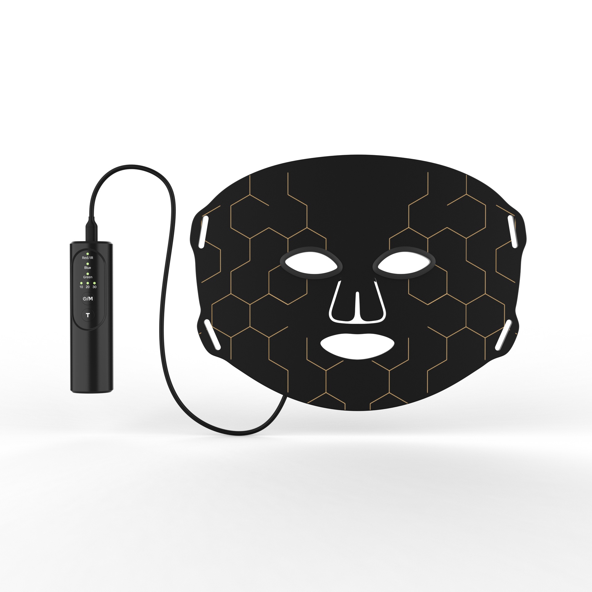 Photon Rejuvenation Instrument Facial Mask Instrument Red Light Blue Light Infrared Light Green Light Silicone Phototherapy Mask Beauty Instrument