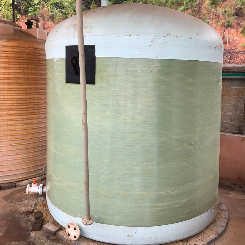 Wholesale vertical horizontal sulfate acid storage tank FRP storage tank manufacturers liquid chemical spray lining fire water storage tank