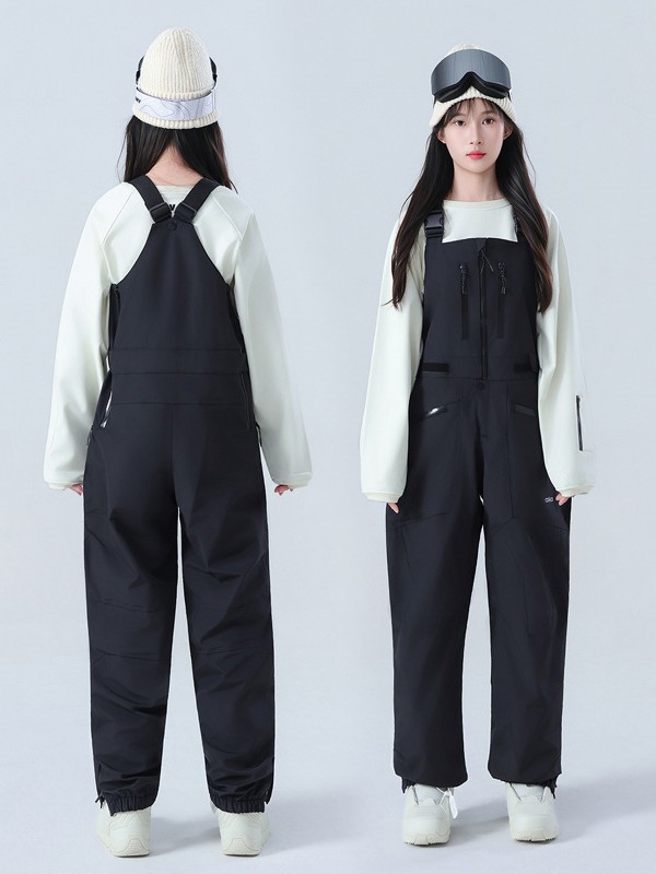 Ski Overalls Ski Pants for Men and Women Waterproof Thickeneded Loose 3L Fully Glued Ski Suit Suit Veneer One-Piece