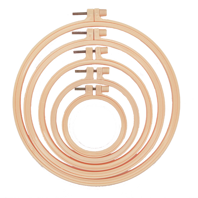 DIY embroidery ring ornaments plastic embroidery inner ring adjustable embroidery cross embroidery imitation bamboo imitation wood embroidery manufacturers wholesale