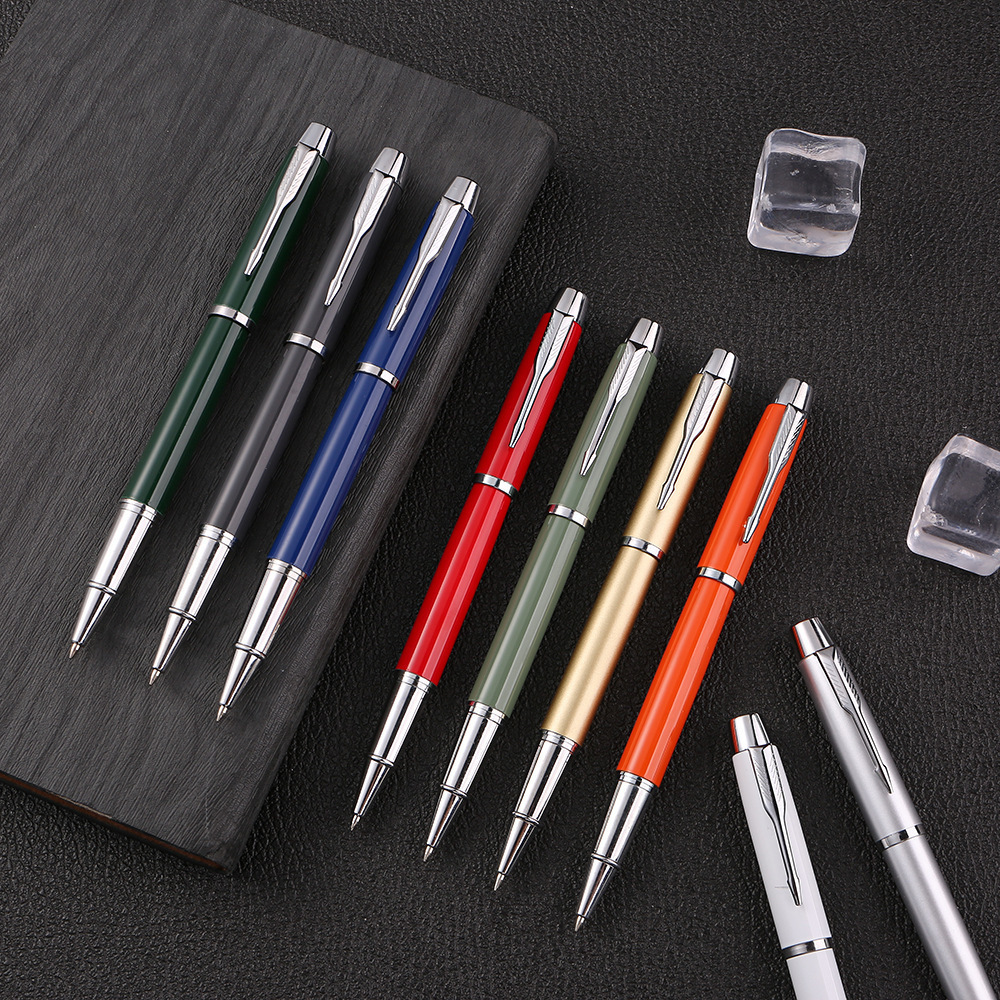 Morandi Spot Multi-Color Business Metal Neutral Signature Pen Advertising Gift Corporate Logo Design Ballpoint Pen Batch