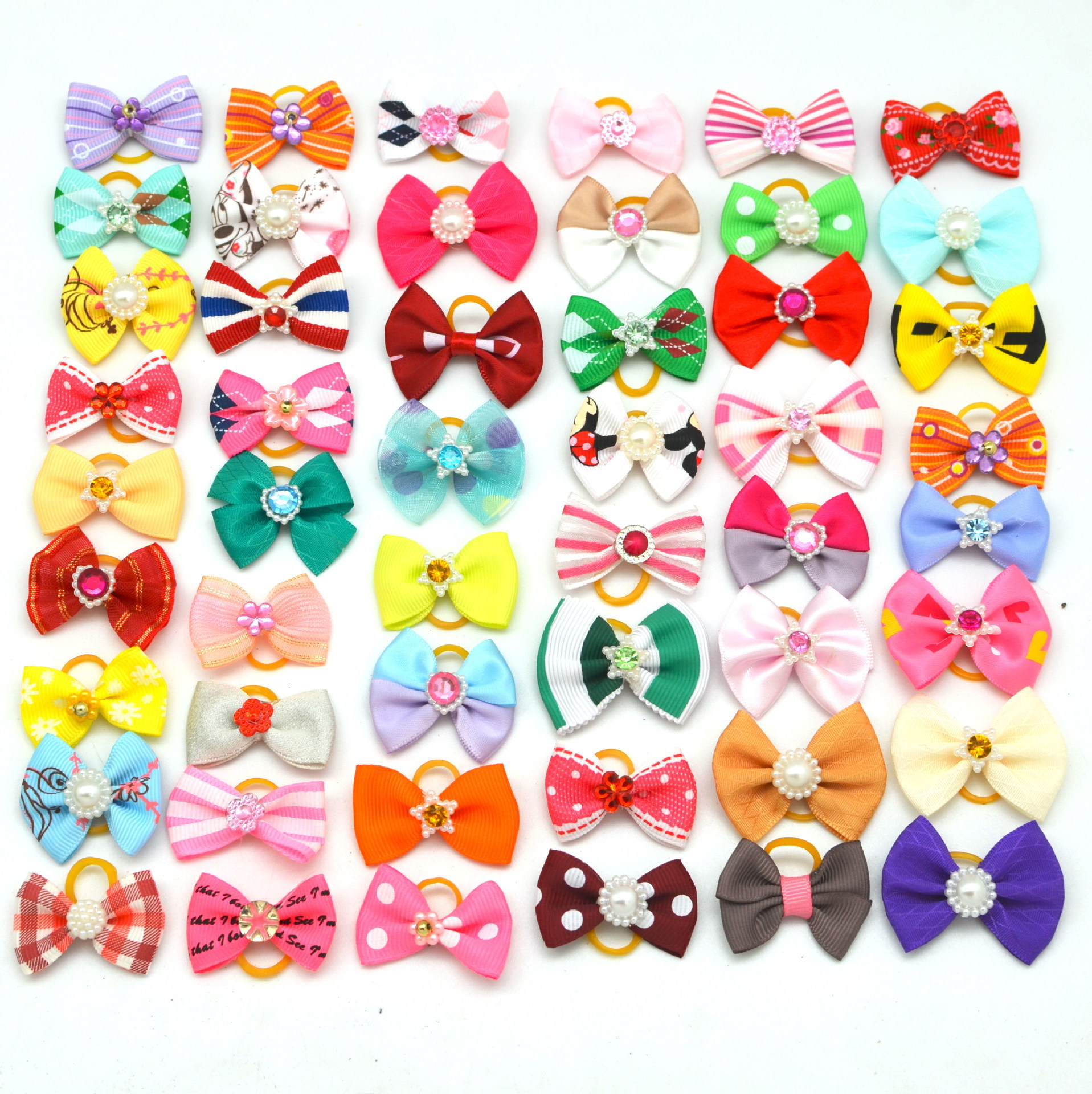 Cross-border Pet Hairpin bb Clip Pet Rubber Tendon Marzis Yorkshire Meng Pet Bangs Side Clip Pet Headwear