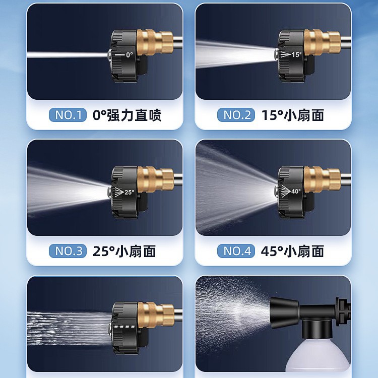 Wireless high-pressure car washing machine car washing household water gun portable rechargeable powerful lithium battery cleaning booster artifact