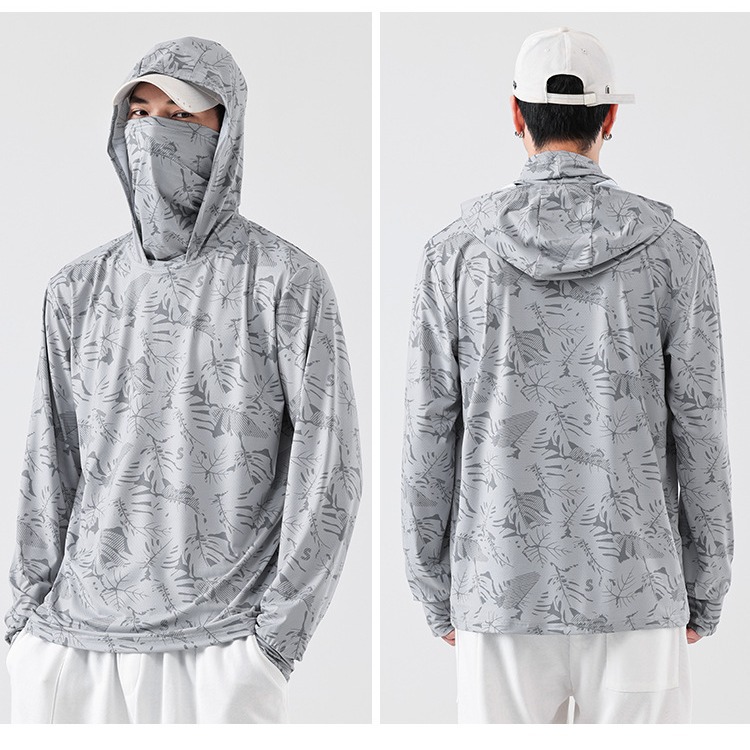 Fishing Sun Protection Clothing Summer Ultra-Thin Cover Fishing Ice Silk Luya Anti-Uv Thin Breathable Outdoor Sun Protection Clothing