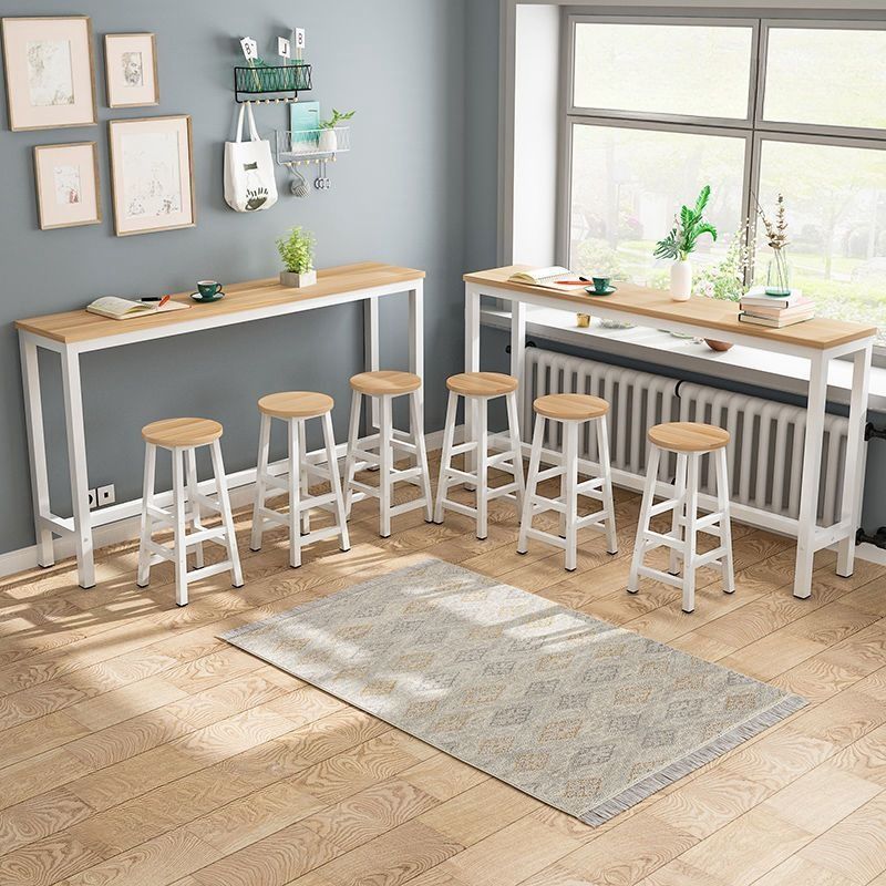 Настенный барный стол, барный стол, высокий стол для балкона, длинный стол и стулья для аренды, коммерческое использование