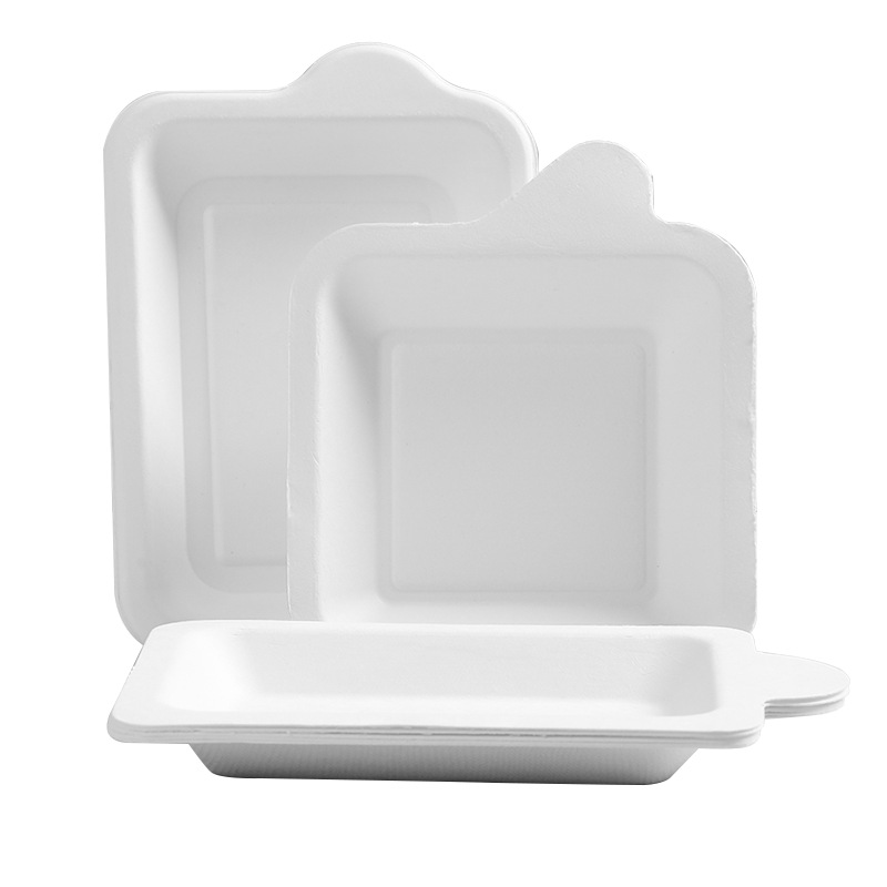 21-Piece Cake Disposable Square Paper Plates for Cakes, Barbecue, and Serving, Heart-Shaped Plates, Thick and Durable
