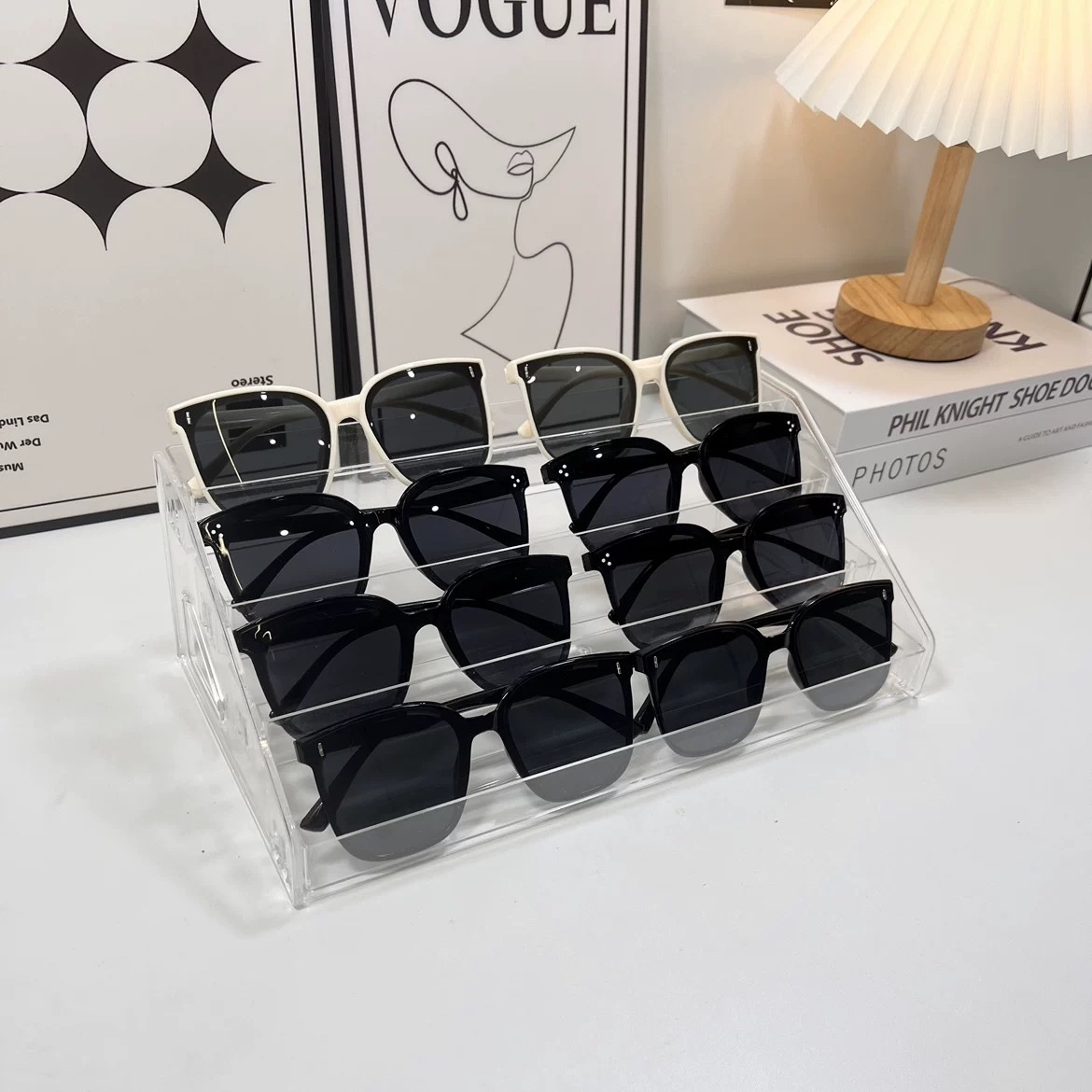Glasses Storage Box Acrylic Transparent Counter Desktop Multi-Layer Sunglasses Sunglasses Stall Special Display Shelf