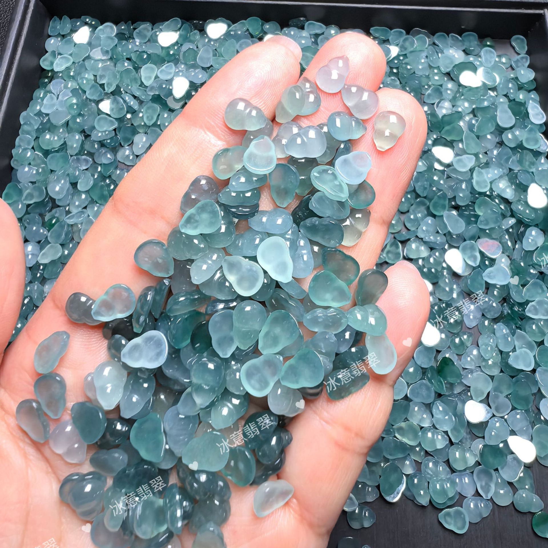 Фабричная цена Гватемальский натуральный нефрит A-Grade 8X6 Подвеска в форме груши Браслет Кольцо инкрустация Аксессуары