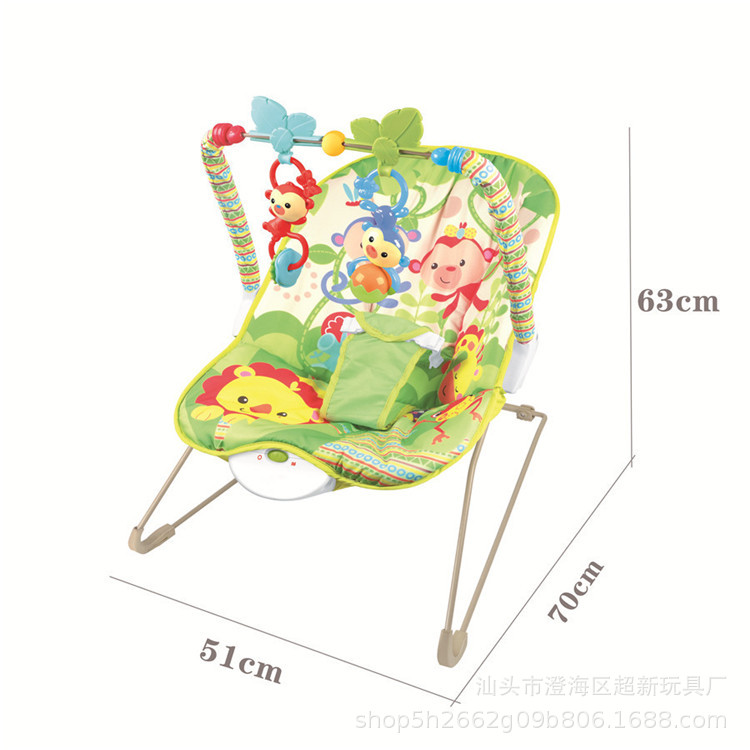 Cross-border baby rocking chair home companion new toys intelligent multi-functional electric vibration tropical rain forest early education toys