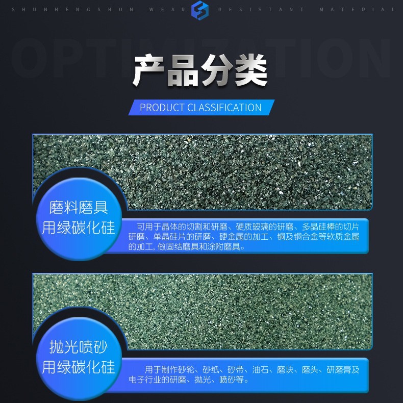 Green Silicon Carbide F24-F320 Grinding Polishing Sand Blasting Rust Removal Green Silicon Carbide Micro Powder for Nano Ceramics