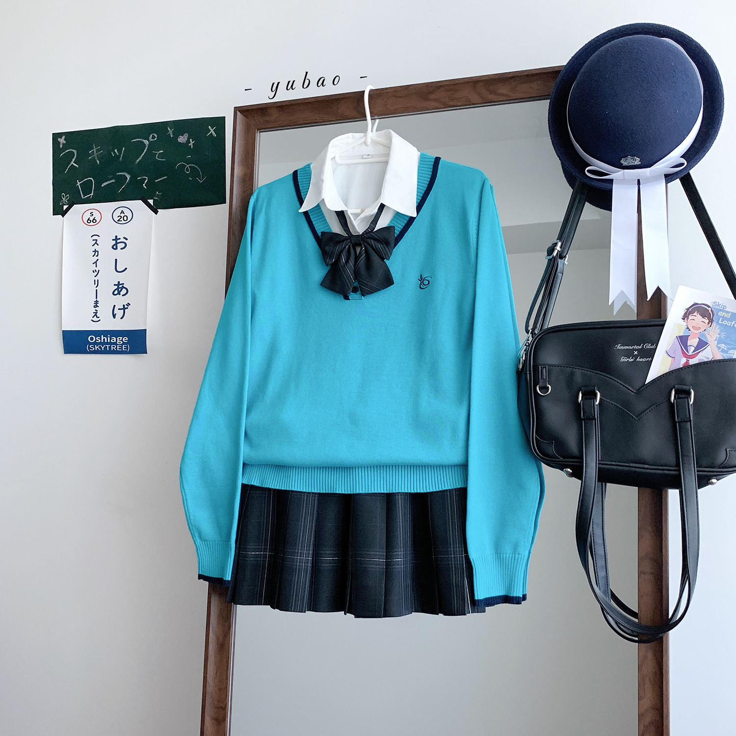 Original Jk Ye Qiuzhong Solid Color Pullover Sweater Japanese Uniform College Style Long-Sleeve Knitwear Autumn and Winter Women