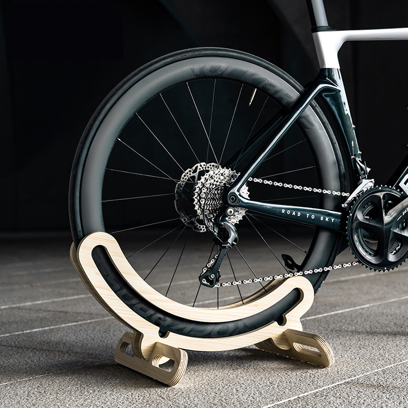 Cross-border bicycle parking rack solid wood mountain bike riding parking rack multi-slot Adjustable bicycle display rack