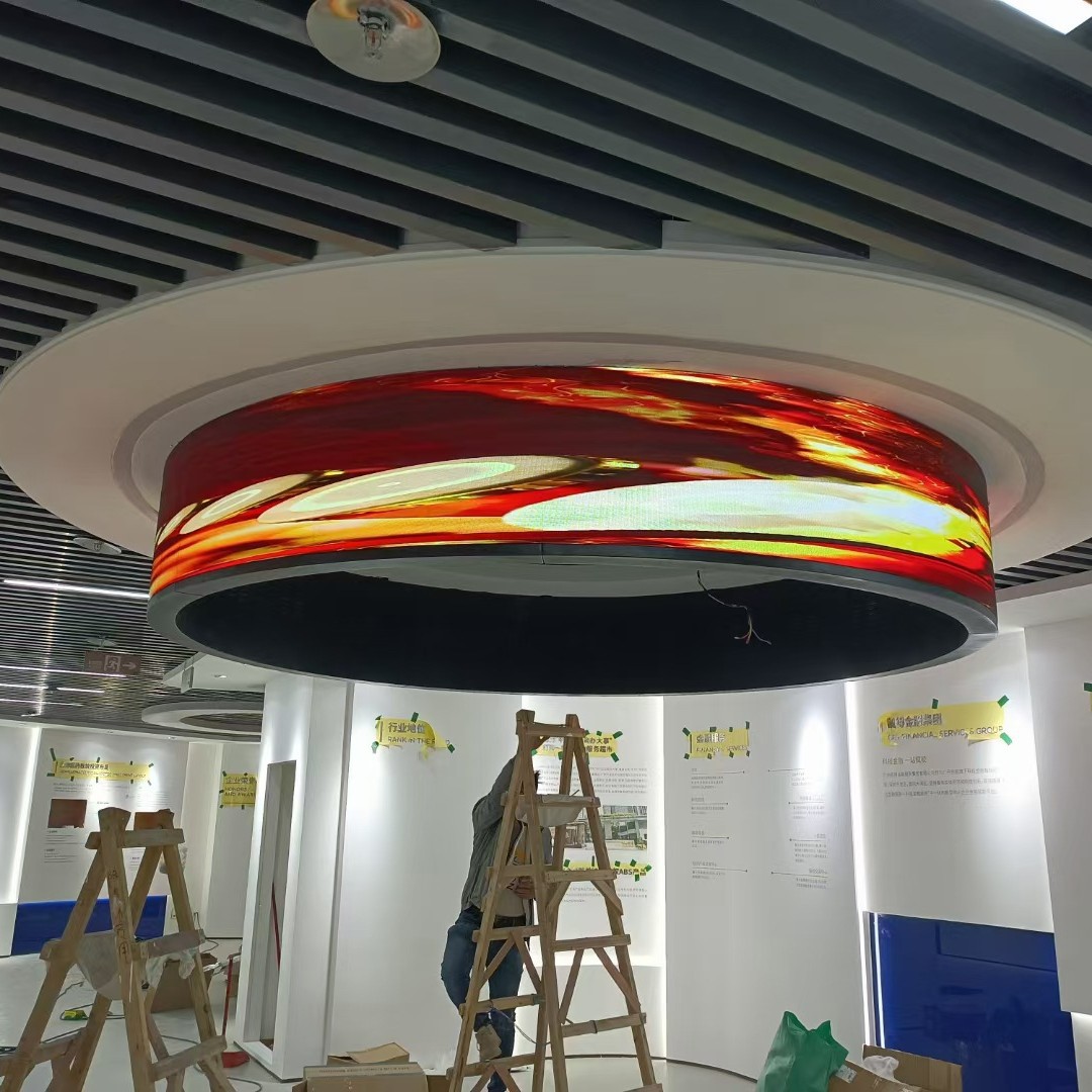 Внутренний прозрачный круглый светодиодный экран P1.25-P1.86--2-P2.5-P3-P4-P3.91