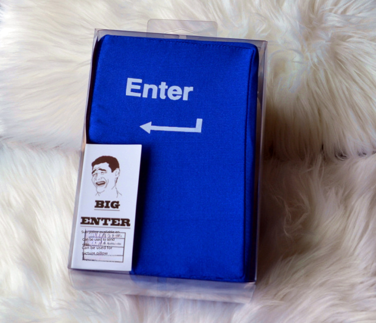 Big Enter Computer USB Super Large Enter Key Vent Enter Key Nap Pillow Customer Service Programmer Decompression