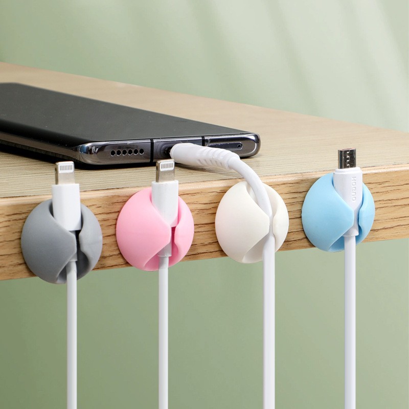 Desktop Data Cable Charging Cable Storage Mobile Phone Headphone Cable Office Bedside Wall Cable Card Cable Holder Cable Manager