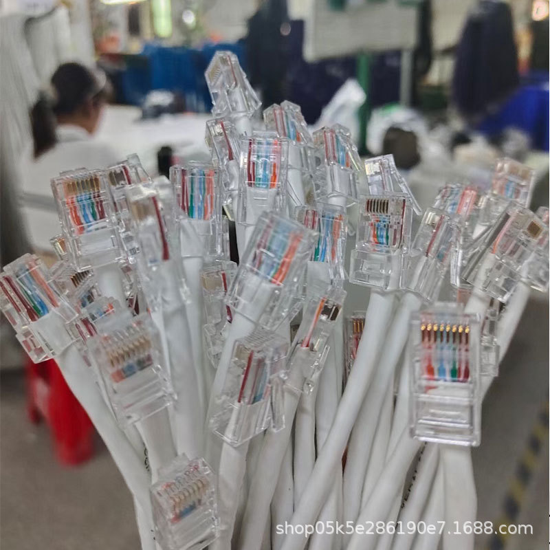 Telephone Line Oxygen-Free Copper Rj11 Duckbill Line Jumper Line All-Copper Flat Switch Link Telephone 110 Customized