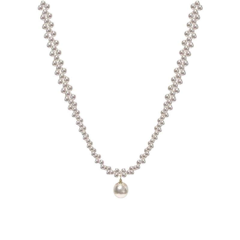 Pearl hand-woven neck chain Temu Amazon Greek explosions domestic hot fashion clavicle chain factory direct sales