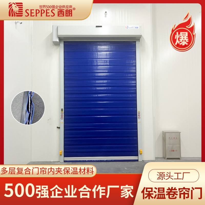 Пвх дверь для холодного хранения, для склада продуктов и медикаментов, автоматическая подъемная изоляционная быстрая дверь