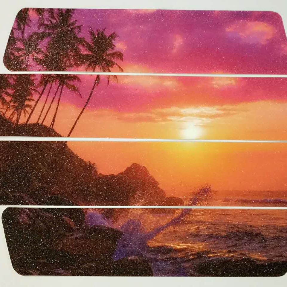 Scooter Colorful Non-Slip Sandpaper Colorful Patterned Sandpaper Wear-Resistant Waterproof Anti-Slip Stair Anti-Slip Stickers