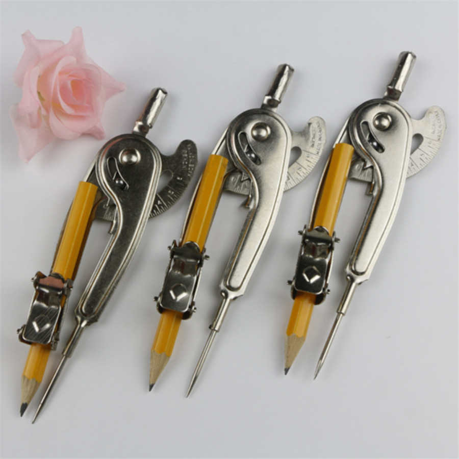 Factory supply metal iron compasses simple iron compasses student drawing compasses safety Iron compasses electroplated compasses