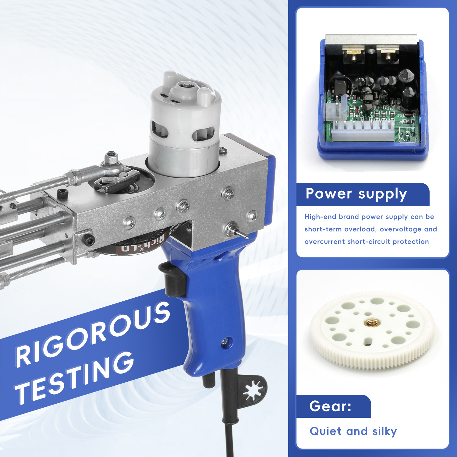 Cross-border in stock wholesale AK-II two-in-one tufting gun electric clippers carpet cloth suit carpet loom