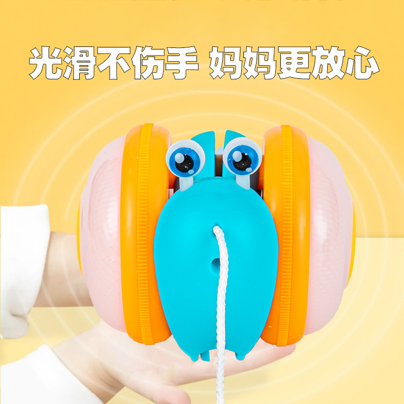 [Directly from the Manufacturer] Children's Leash Pulling Snail Night Market Creative Fiber Rope Light Music Pull Cord to Pull Baby