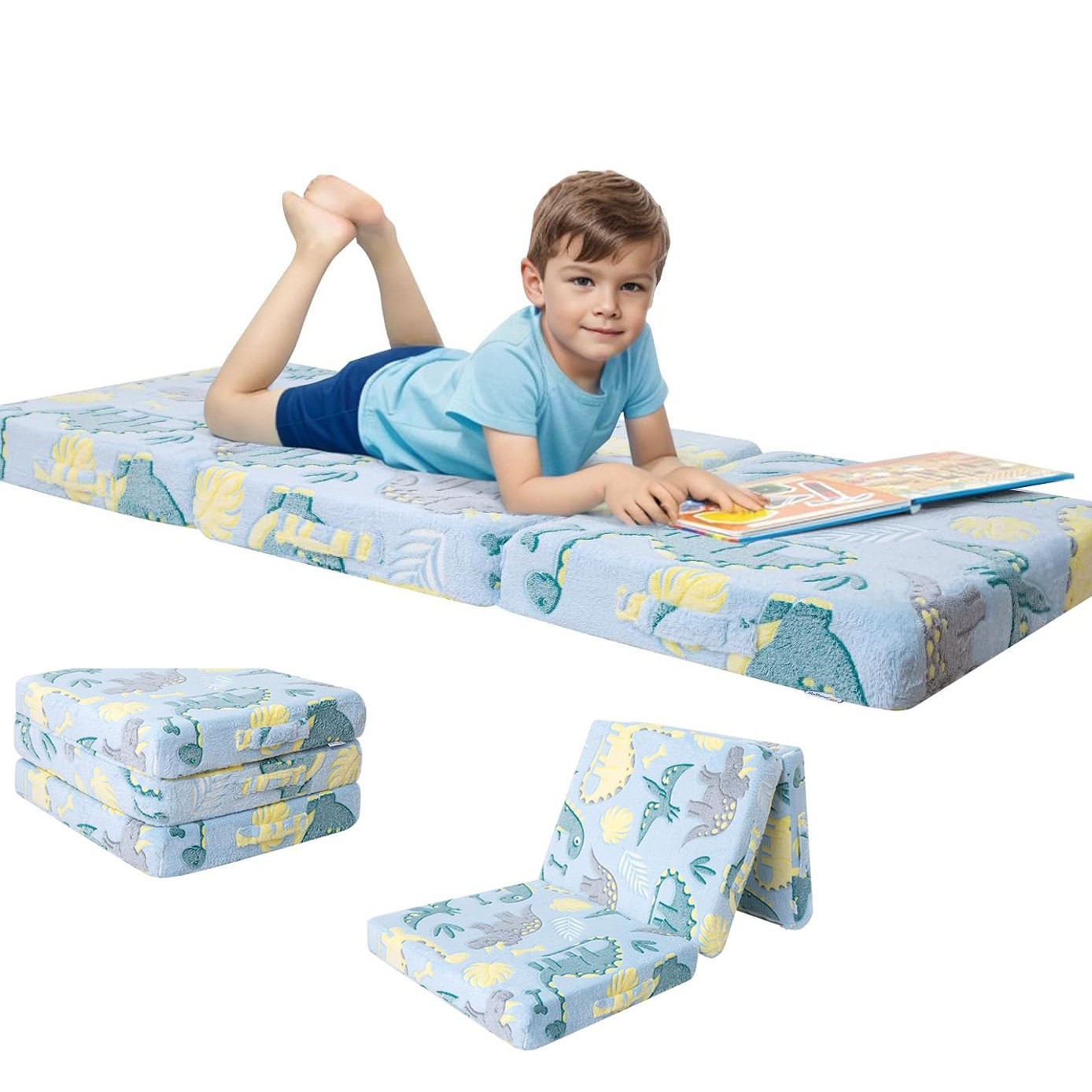 Детский складной матрас 70% скидка, 25D поролон, светящийся фланелевый материал, для детского сада, для сна на полу