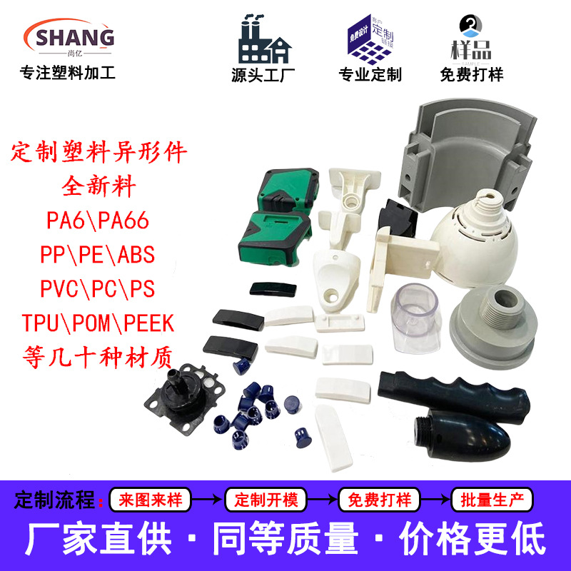 Manufacturer Produces Plastic Parts, Electronic Component Housings, Abs, Ps, Pc, Pom, and Custom-Shaped Parts Injection Molds for Pe