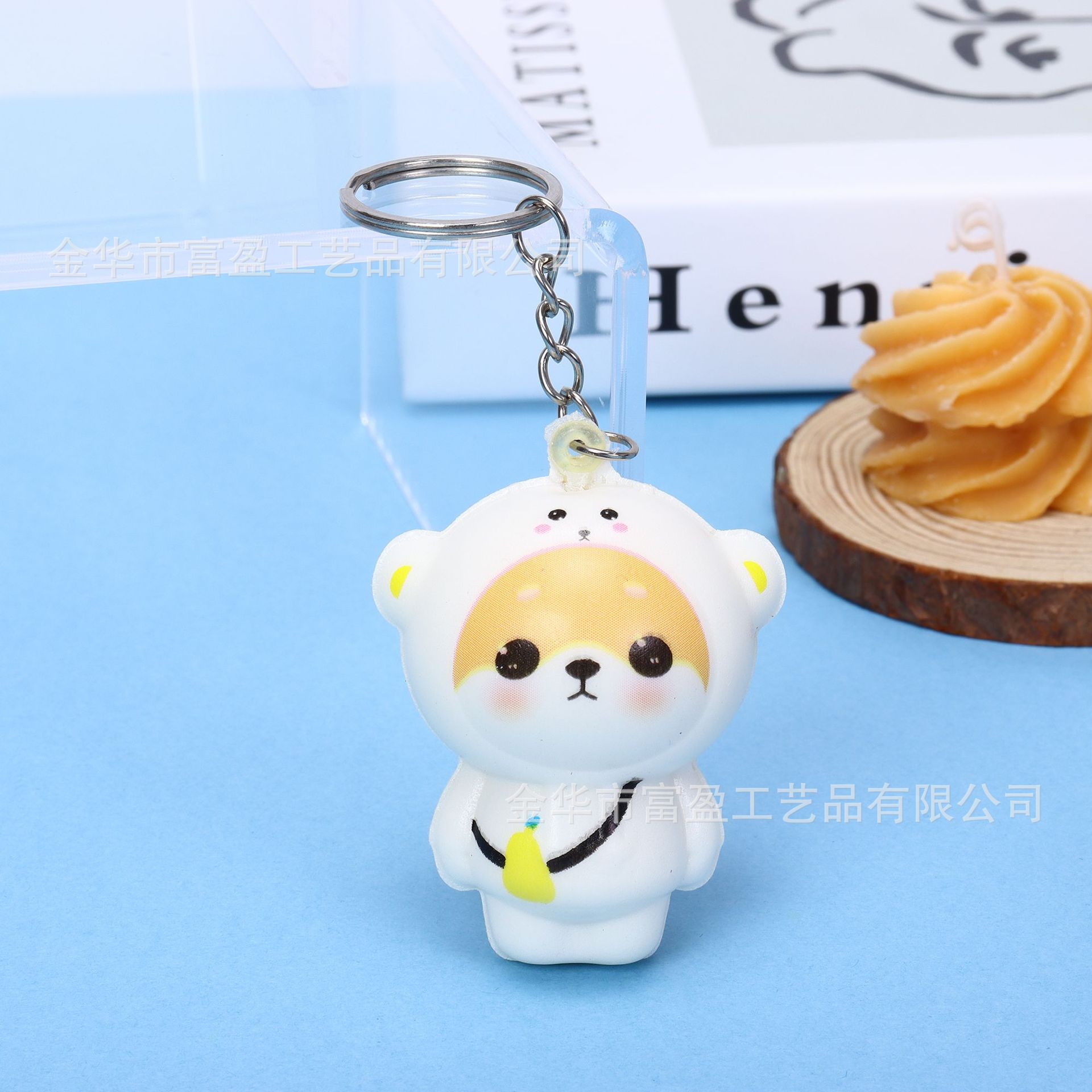 Fun Nostalgic Soft Cute Bear Keychain Cute Key Pendant Pu Slow Rebound Decompression Vent Small Toy Customization