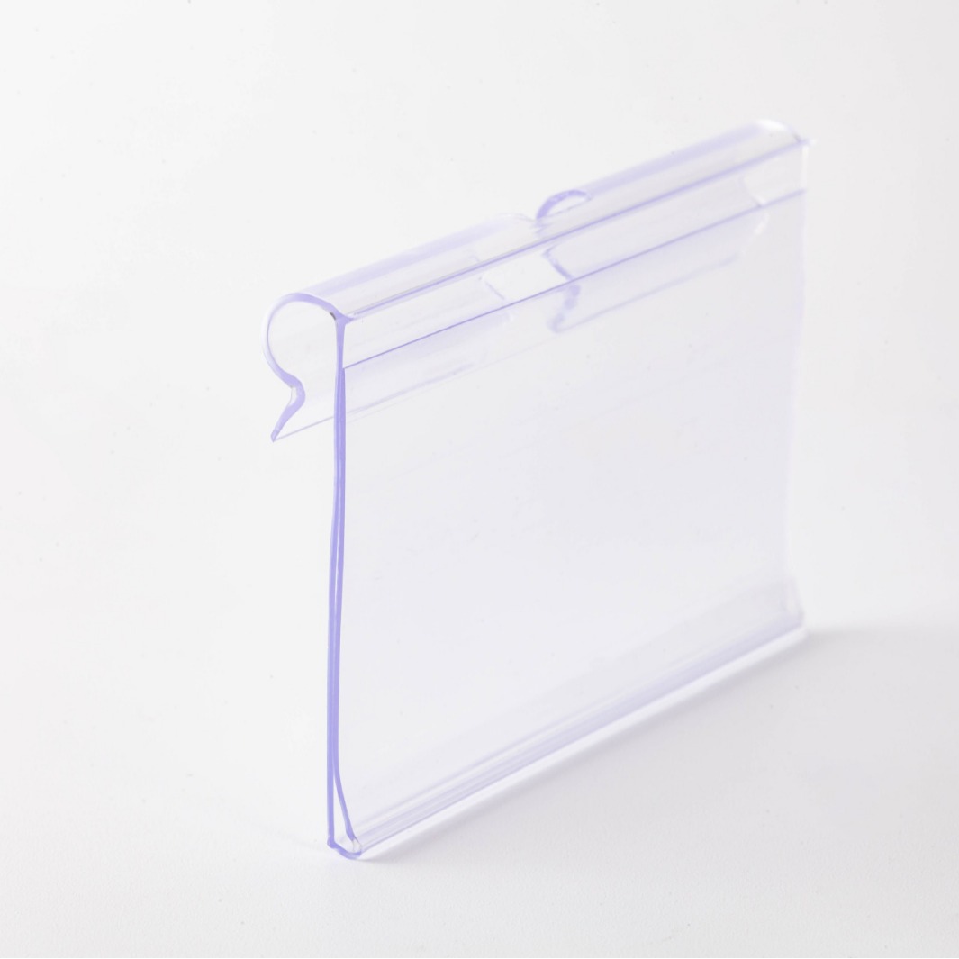 Commodity price tag plastic hook tag high transparent punching supermarket price tag PETG price tag