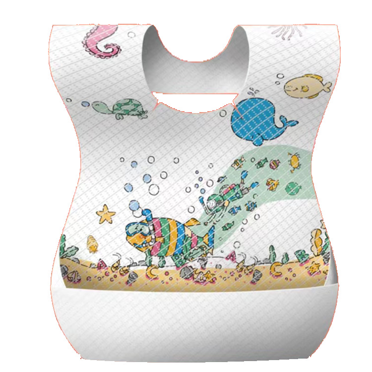 Disposable Bib Baby Meal Bag Baby Slip Wipe Supplemented Gown Children's Summer Waterproof Bib Independent Pack