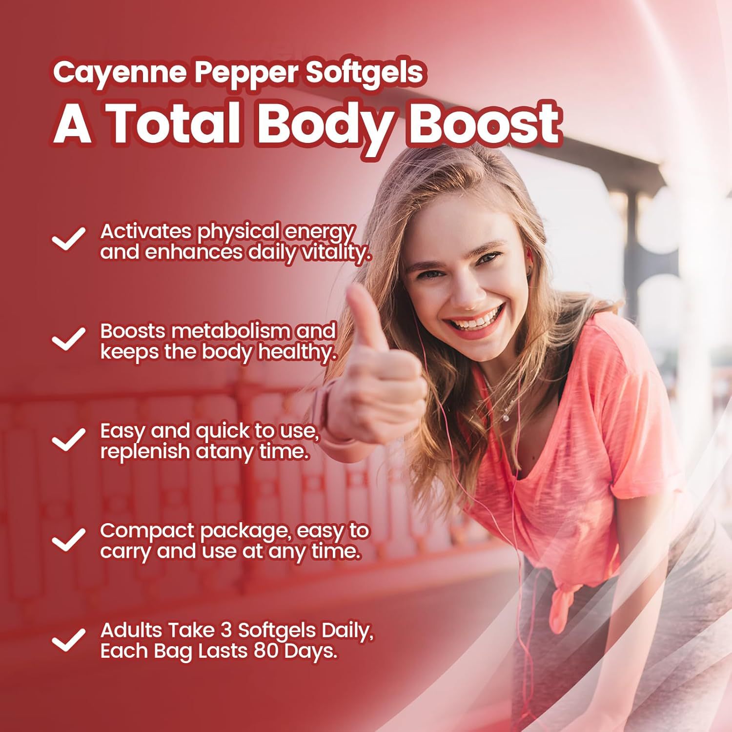 Cross-Border Hot Selling Vivonu Cayenne Pepper Softgels Supplement, Ready for Delivery