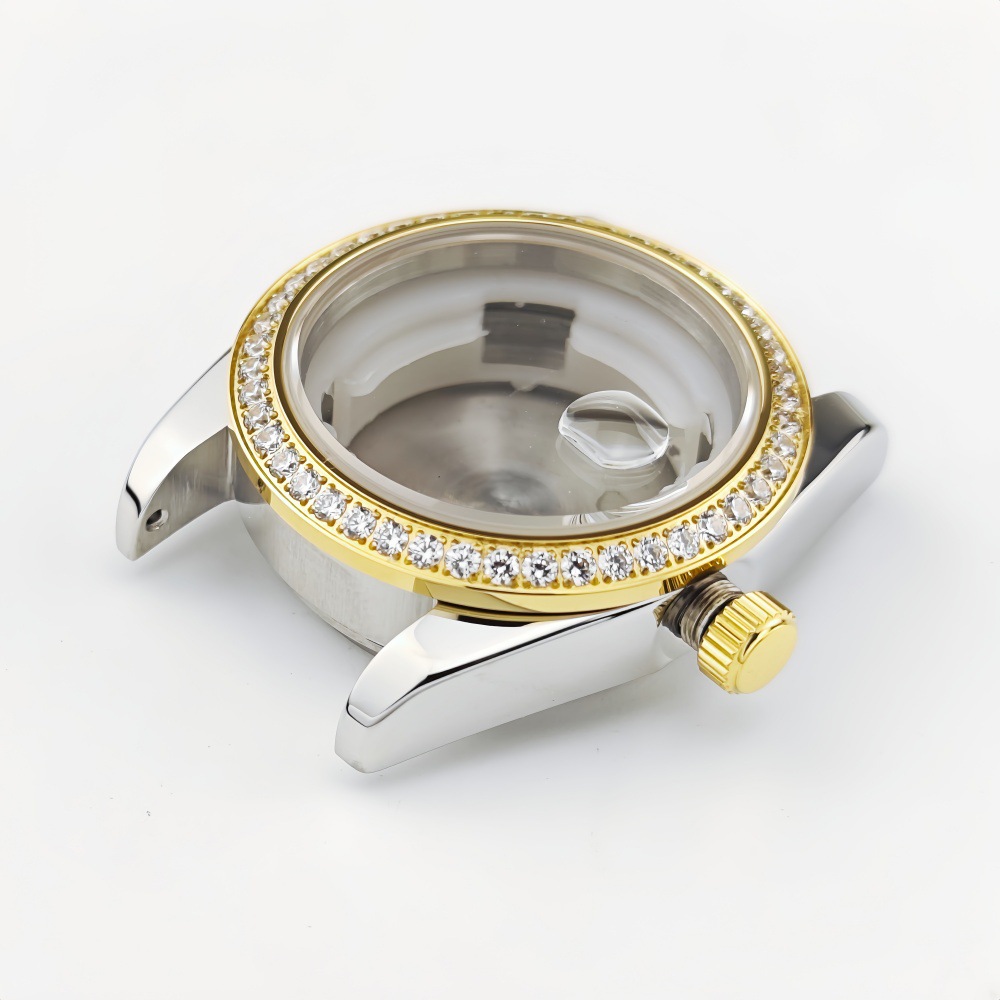 Nh05 Watch Case Manufacturer Supplies Light Luxury Women's Diamond-Encrusted Full Diamond Bezel Mechanical Watch Modification Parts 31 Women's Watch