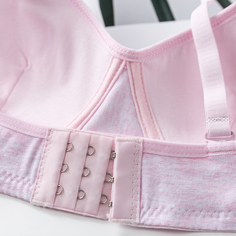 Underwear for Female Students, High School Students, No Rims, Pure Cotton Bra, Thin Bra for Developing Girls, Puberty