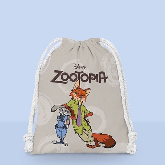 Zootopia Drawstring Pocket Cartoon Sundries Storage Bag Portable Toiletry Bag Cosmetic Bag