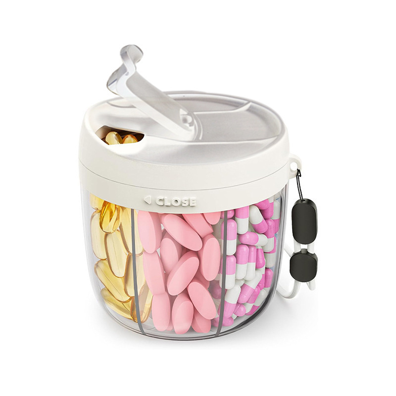 Cross-Border 7-Day-A-Week 7-Compartment Pill Box, Large-Capacity and Convenient Food-Grade Plastic Waterproof Compartmentalized Pill Storage Box