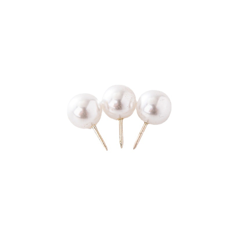 9.5mm Pearlescent White Ball Earth Nail Cork Board Office Fixed Pin Pin Pearl Color Nail