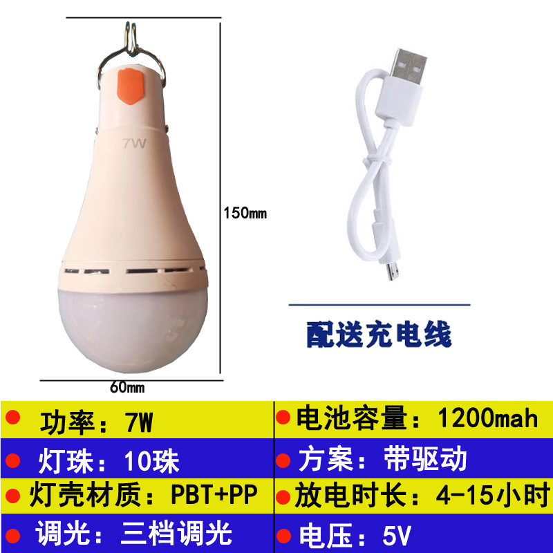 LED charging light power failure emergency bulb cross-border e-commerce explosion small waist household emergency charging light