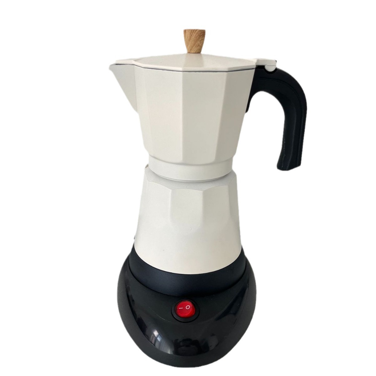 Free Shipping for Loose Orders, Export European Plug-in Coffee Utensils, Aluminum Electric Heating Italian Moka Pot for 6 People